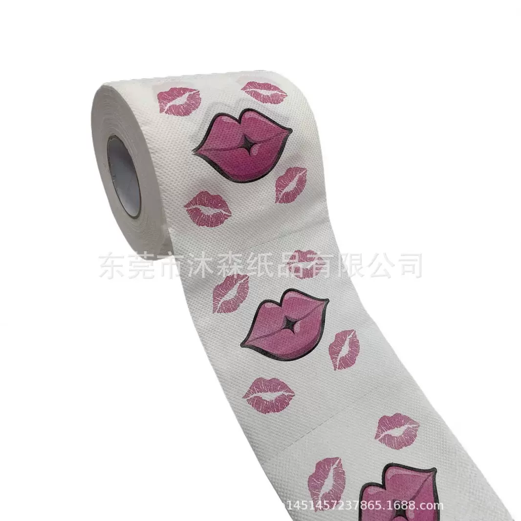 厂家直销KISS创意广告印刷卷筒卫生纸 KISS創意紙巾