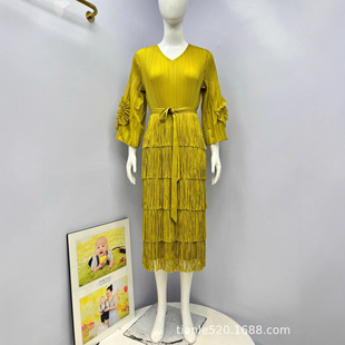 TianLe miyake�羳���l�¿ɫ�P��ϵ���r�����|��aŮʽ�B��ȹ