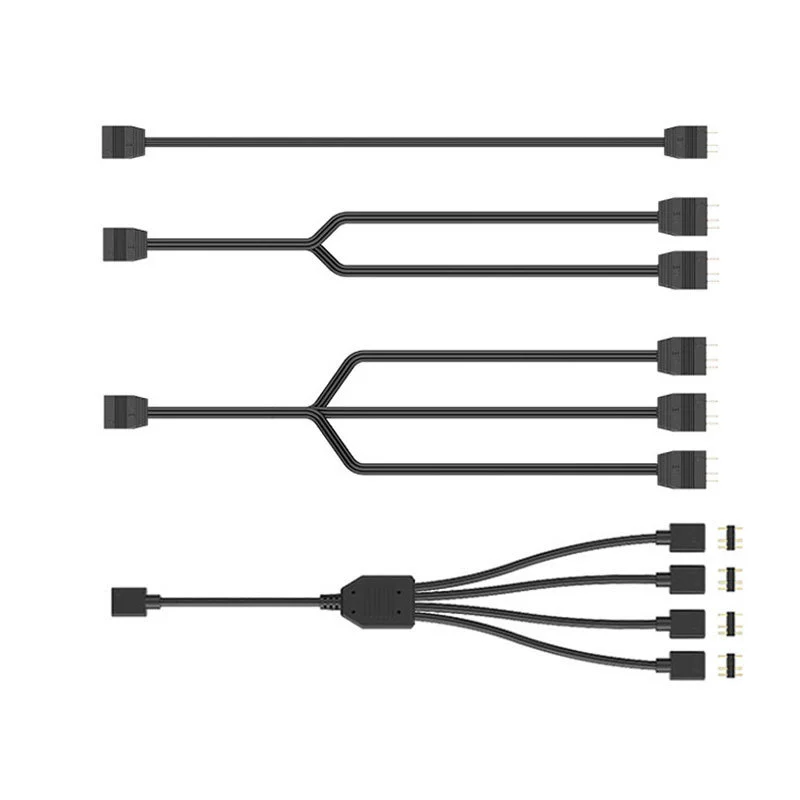 Кулер для корпуса 5v3pin хаб контроллер адаптер кабель ARGB разветвление для материнской платы все медные компьютер