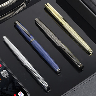 Factory direct sales business metal signature pen carved metal water pen advertising gift pen Pearl pen printing LOGO