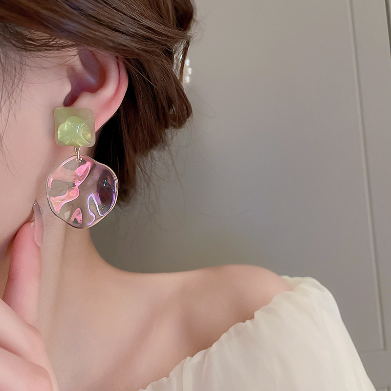 Sweet Geometric Arylic Earrings display picture 11