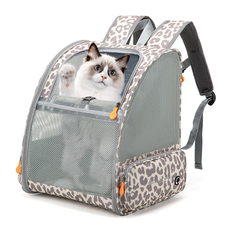 Mochila Transportadora para Mascotas de Poliéster Transpirable para Paseo