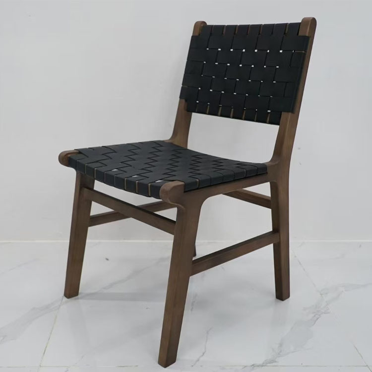 Mesa de comedor de hotel de caja de madera maciza cadena de restaurantes occidentales diseñadores de estilo antiguo asiento de tela de caña