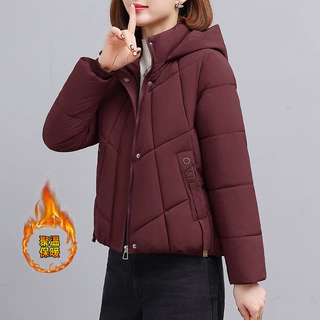妈妈冬装短款棉服大码中年女洋气棉袄外套中老年加厚保暖棉衣上衣
