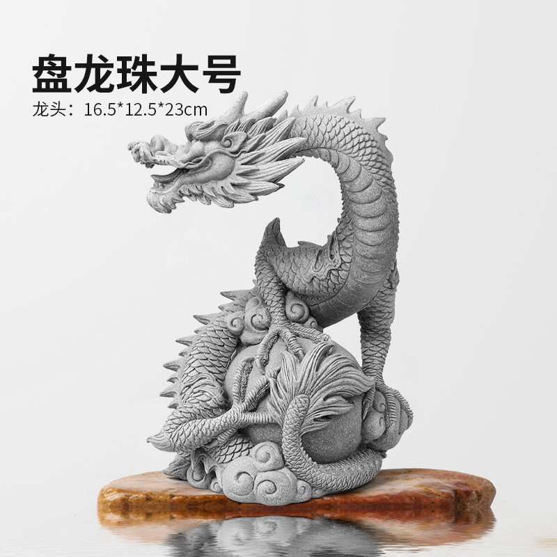 Pecera Arenisca azul Arenisca Dibujos animados Decoración de paisaje de bonsai de león Hippo Decoración de micropaisaje Tallado a prueba de piedra