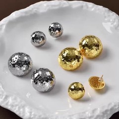 爆闪亮片高级感轻奢小众设计独特气质耳钉女时尚百搭冷淡风耳饰品