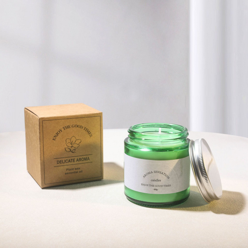 Cera de soja de comercio electrónico transfronterizo vela creativa perfumada tapones de vidrio al por mayor 23 tipos de sabor creativo perfumado caja de regalo