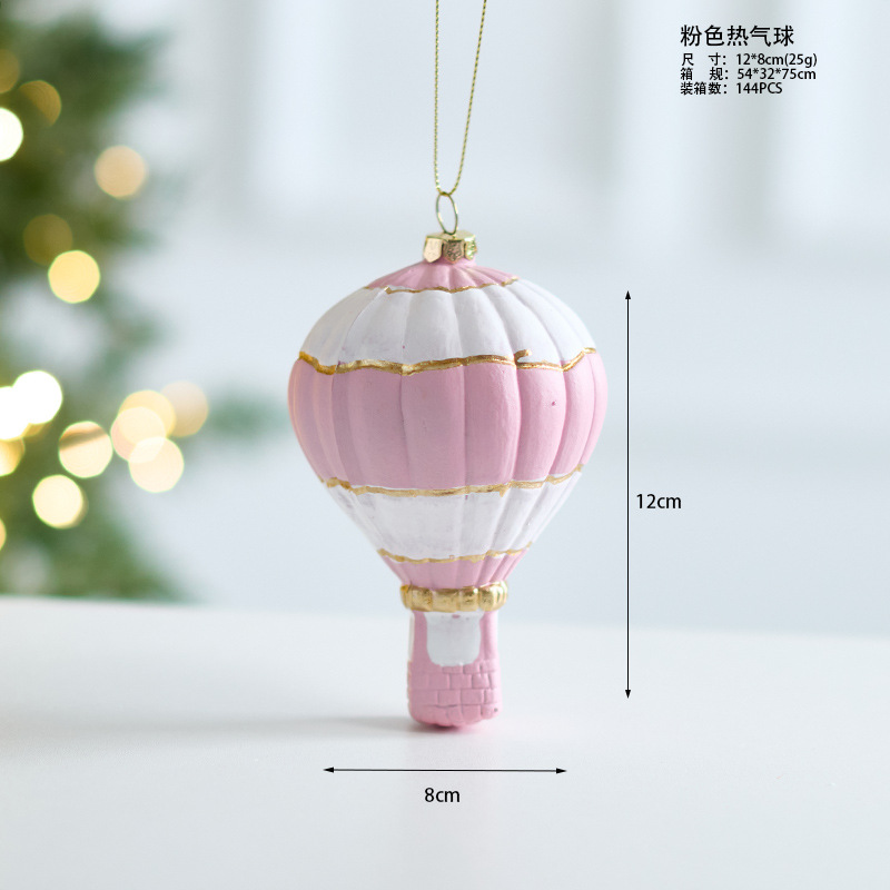 Venta caliente transfronteriza colgante de árbol de Navidad rosa paquete de regalo de Navidad colgante de soldado de coche pintado de Navidad colgante de bola en forma