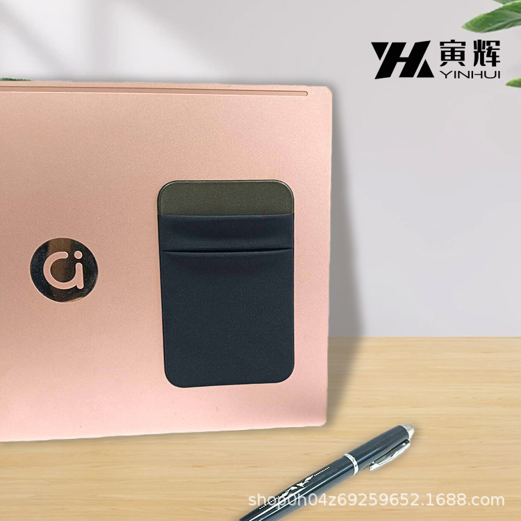 携帯電話背面カードホルダー二層ライクラ布タブレット 3M 自己粘着白底接着剤印刷可能なロゴカード|undefined