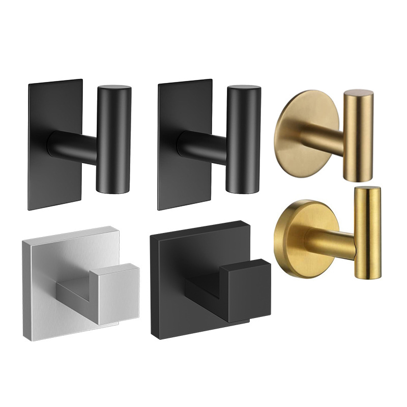 不锈钢粘钩自粘钩衣帽钩浴巾钩毛巾挂钩帽子挂钩浴室浴袍挂钩挂勾