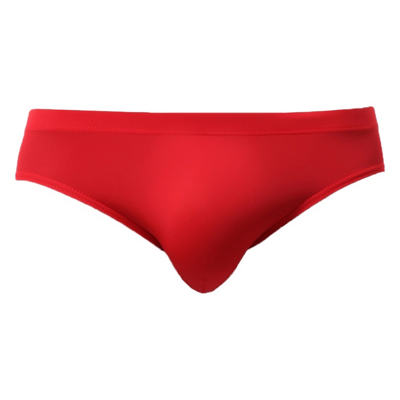 Ropa interior triangular Zhongshan para hombre Seda de hielo verano sin costuras U ropa interior convexa transpirable color sólido juventud pantalones de cintura media cabeza cómoda