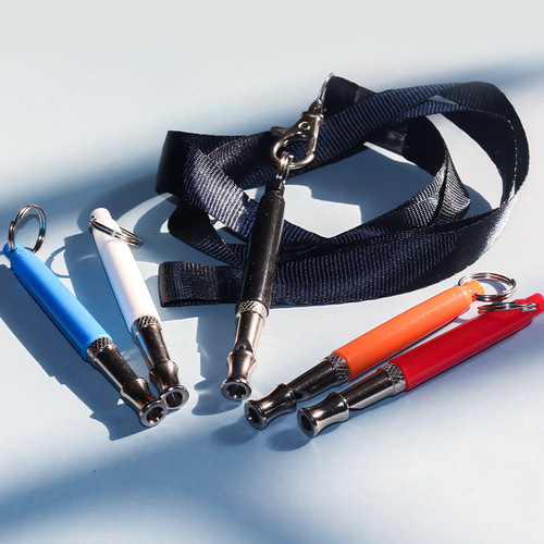 Dog Training Device [Factory Direct Sales] Ultrasonic Adjustable Dog Whistle Lanyard Dog Flute Pet Training Dog Whistle