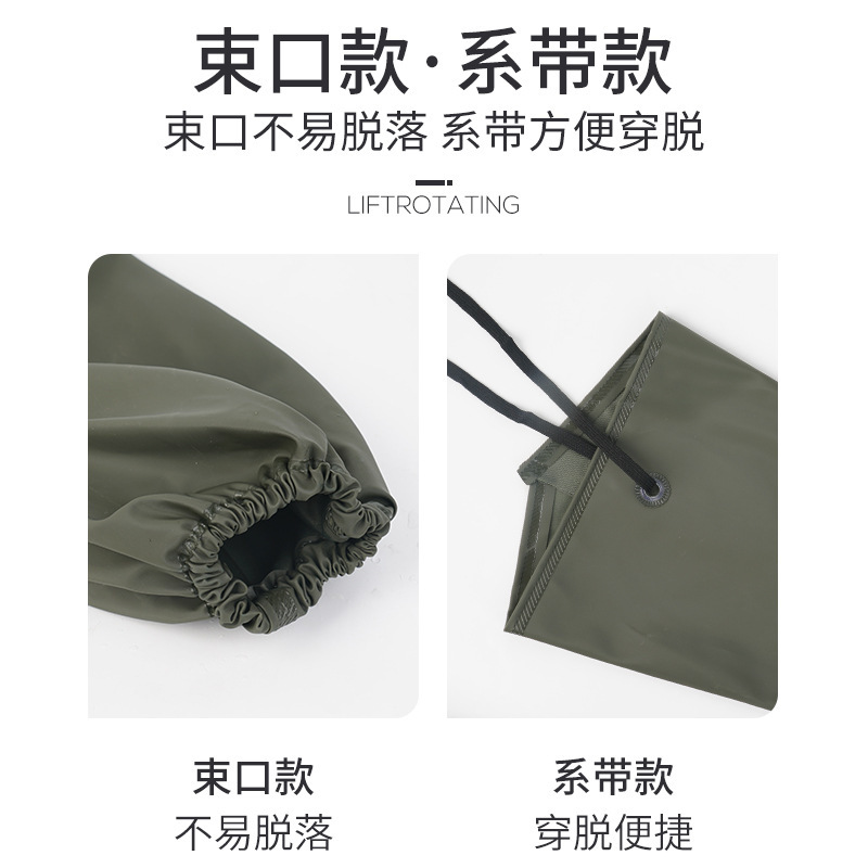 Alargado impermeable 70cm forrado de lana resistente al desgaste guantes acuáticos Protección Laboral lavado de autos pesca captura de peces Raíz de loto excavación especial manga larga engrosada