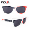 Export Independence Day American Flag Glasses Mi Nail Factory customized gift promotion sunglasses FDA