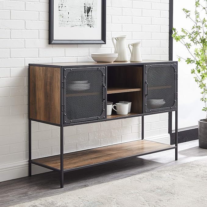 跨境餐边柜靠墙柜子储物柜客厅备餐置物柜家用茶水柜厨房橱柜碗柜