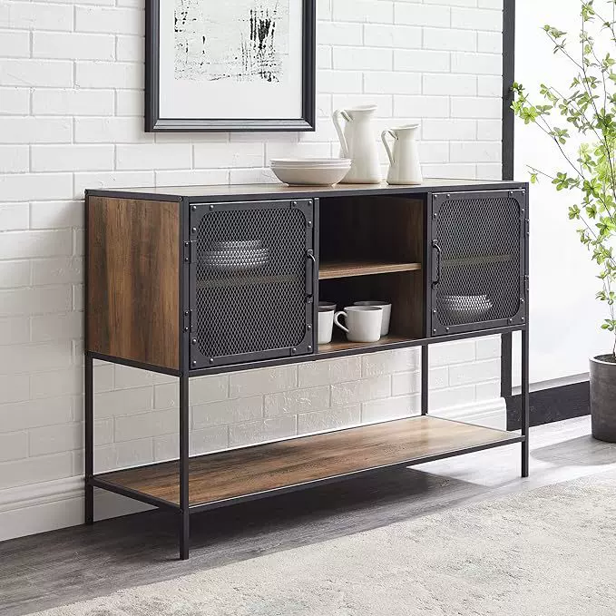 跨境餐边柜靠墙柜子储物柜客厅备餐置物柜家用茶水柜厨房橱柜碗柜