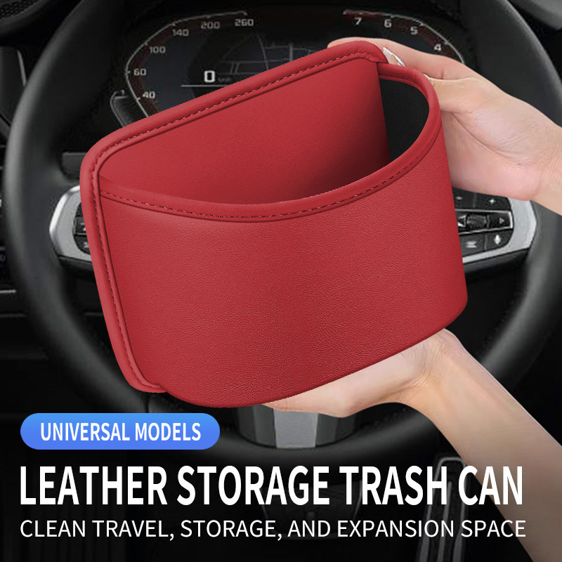 Car Trash Can, Door Storage Box, Foldable Seat Back-Mounted Storage Bag, Storage Box, Car Interior Supplies
