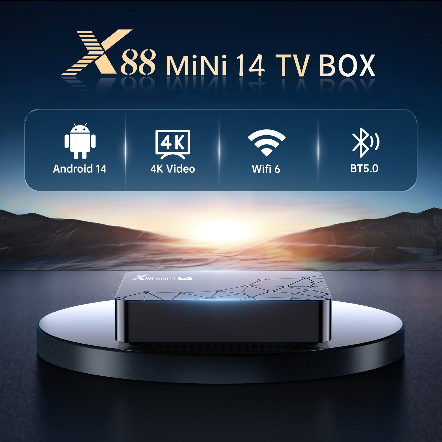 Cross-Border Set-Top Box Home Appliance Android Smart Bluetooth Hd Tv Box X88 Mini 14