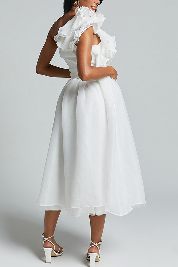 Polyester Fabric Type Wholesale Women's Sexy Solid Color Beach Oblique Collar Sleeveless Sheath Dress