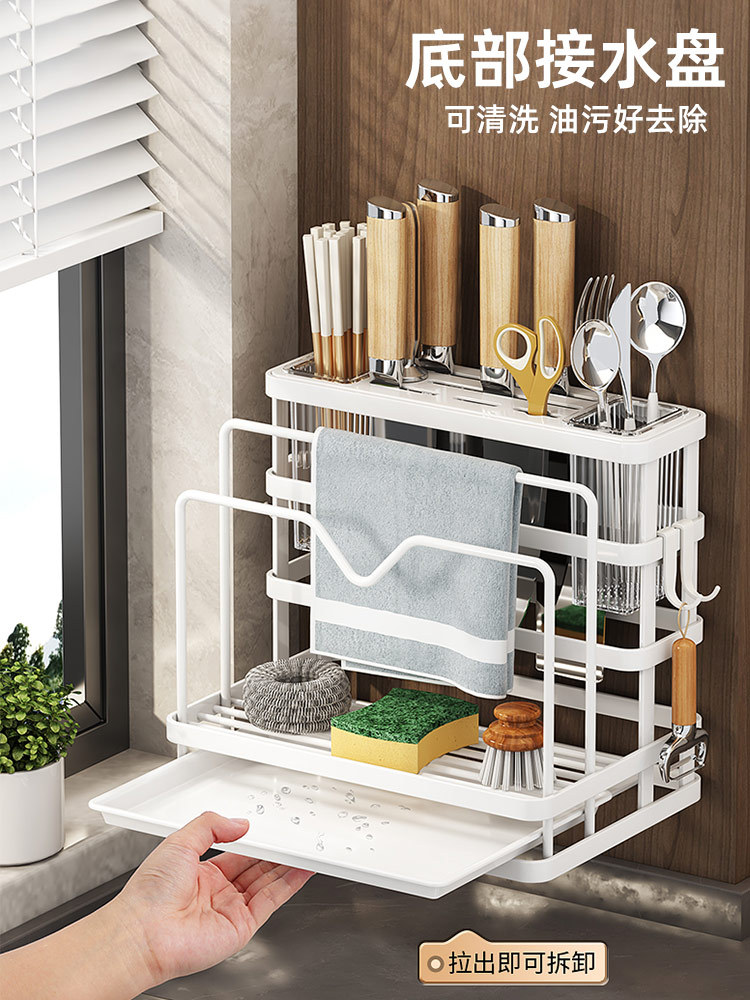 Kitchen knife stand storage rack 2025 new style chopsticks drum…
