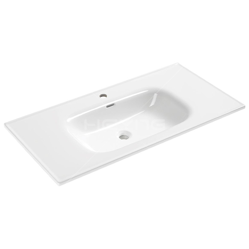Cuenca de baño personalizada lavabo cerámica de gran tamaño lavabo