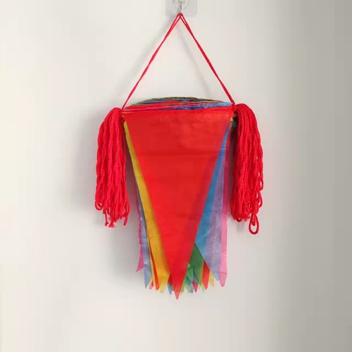 Bold nylon rope triangle colorful outdoor warning flags, opening wedding flags, bright colors, strong and durable ropes