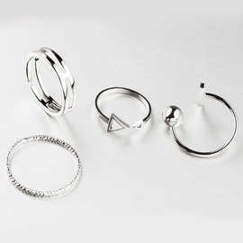 饰品戒指指环 简约组合个性搭配四件套 细款韩国时尚关节戒指套装