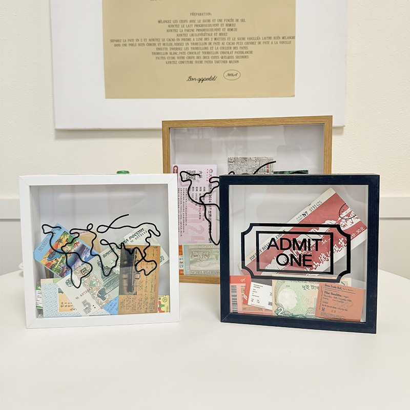 Cross-Border Amazon Ticket Stub Storage Frame Storage Box Adventure Archivebox Travel Receipt Commemorative Frame