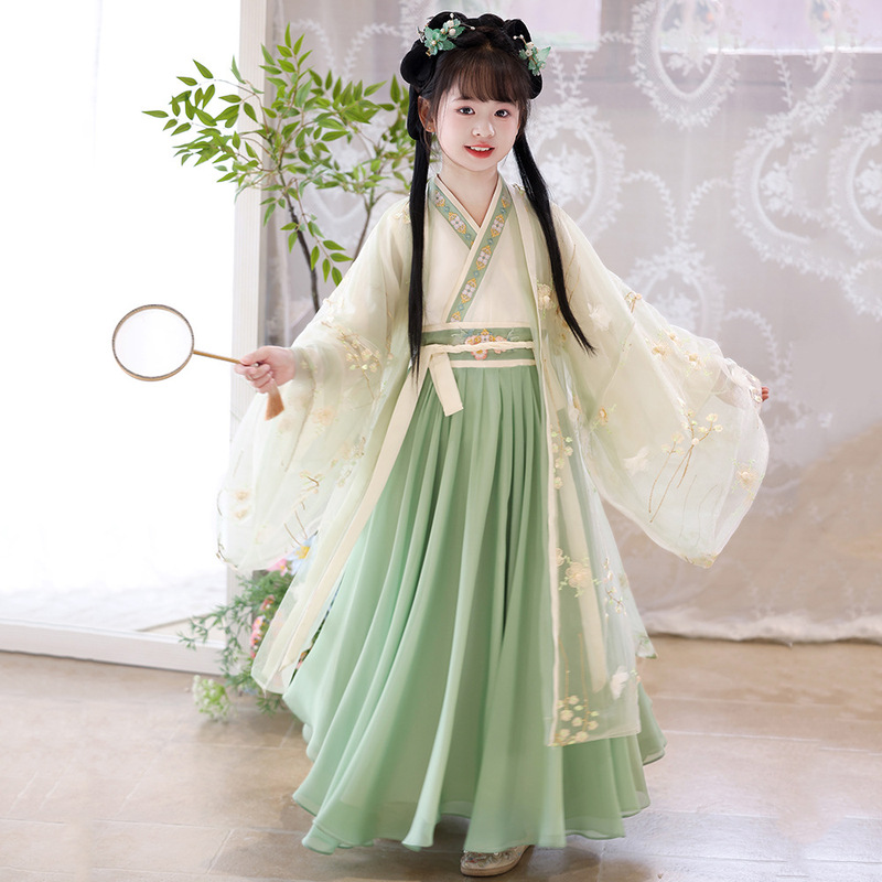 Girls' Hanfu Summer Thin Style 2026 New Model Ancient Style Super Fairy Ruqun Traditional Princess Dress Children's Daily Han Costume