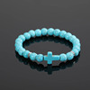 Matte bracelet, turquoise beads, accessory, wholesale, European style