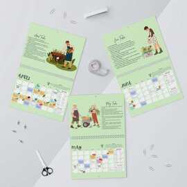 外贸畅销流行新锐款Garden Planting Calendar花园种植日历装饰品
