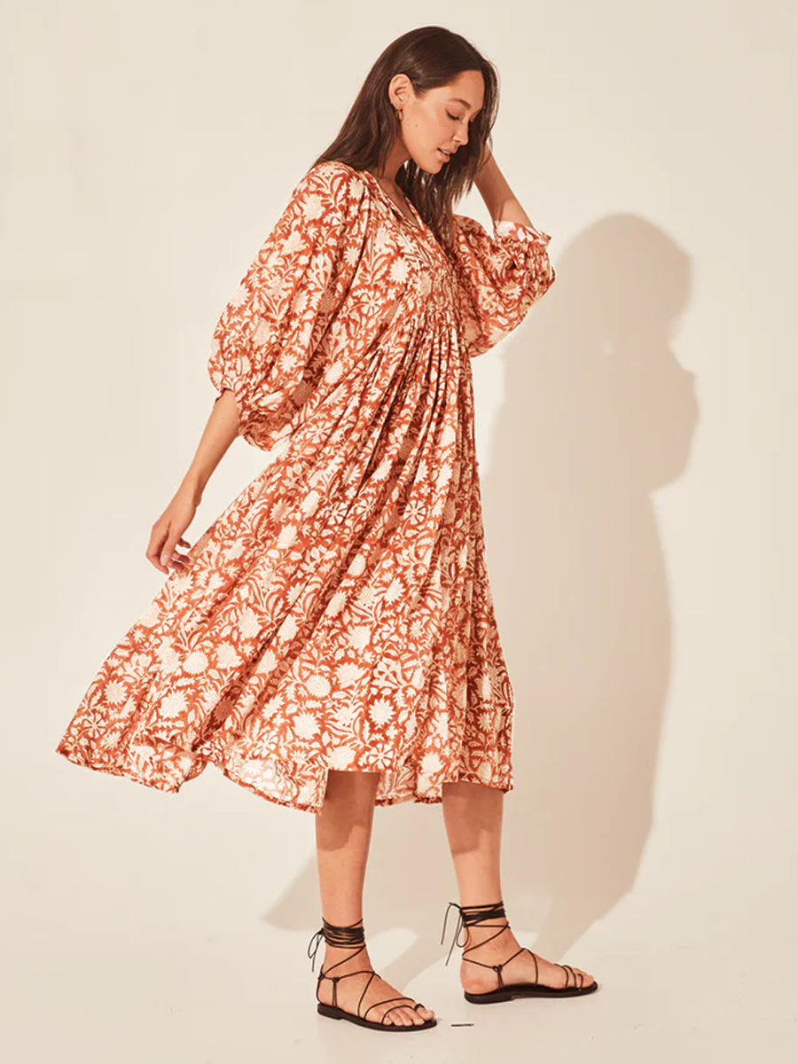 Floral Loose Half Sleeve Summer Dress - Dresses - Uniqistic.com