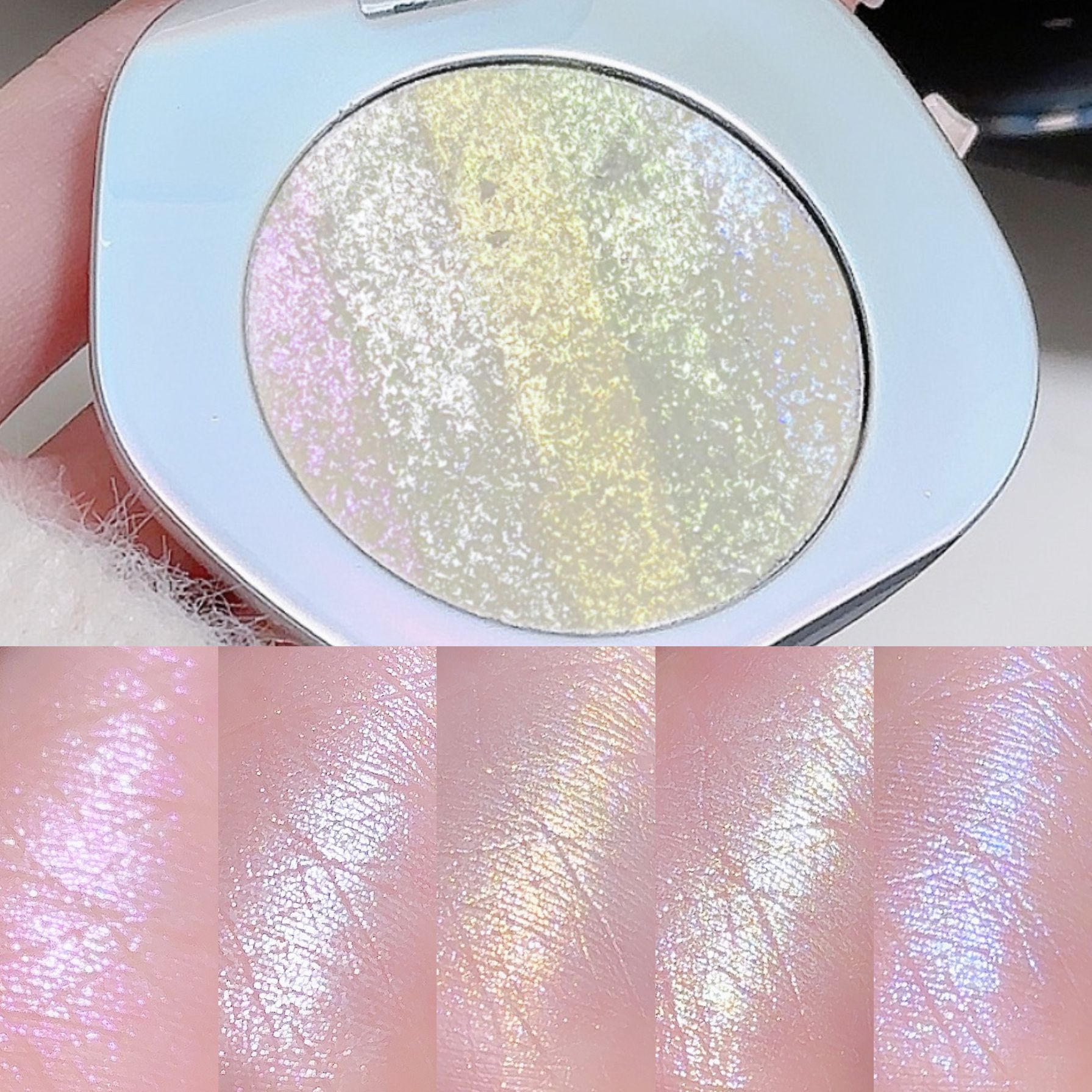 INSFANY Shell Highlight Sparkling Clear Face Brightening and Modifying Natural Three-dimensional Eye color-changing glitter Powder Eyeshadow Specification drawing