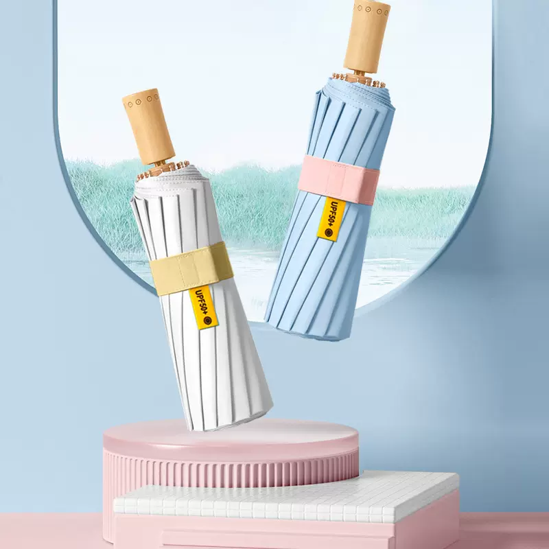 手开三折16骨彩胶男士商务礼品伞三折复古抗风加固折叠伞logo广告