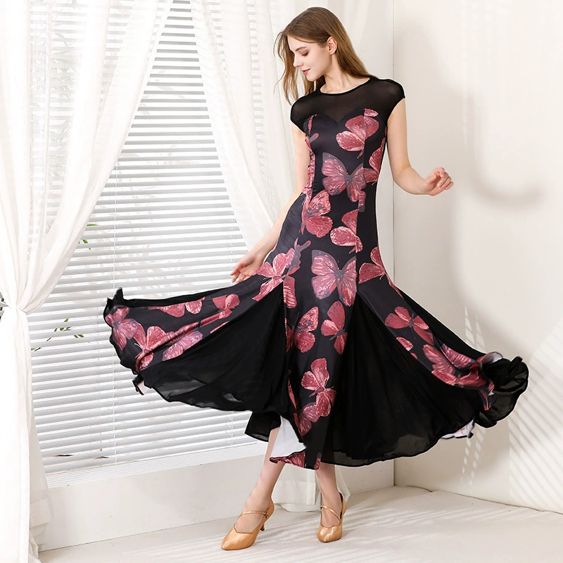 Современная танцевальная юбка MY899 с короткими рукавами