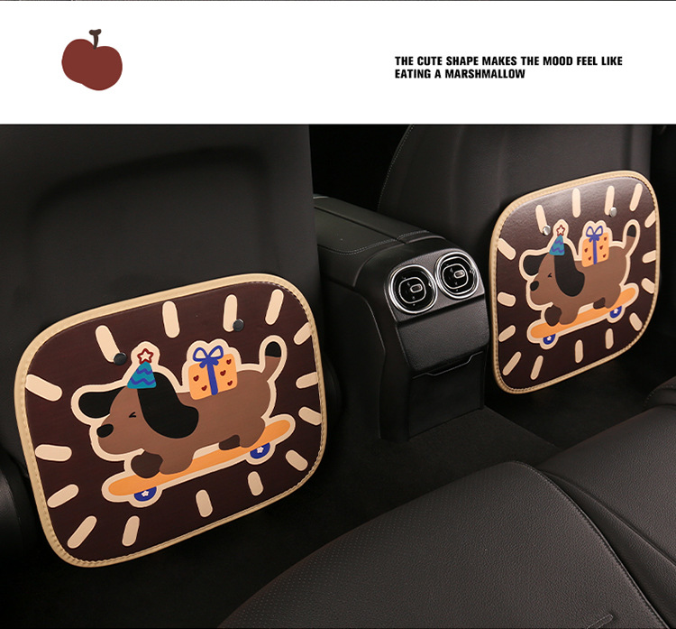 Cartoon cute variety of car seat back anti-kick pad dirt-resistant and easy to clean universal rear seat back anti-dirt protection