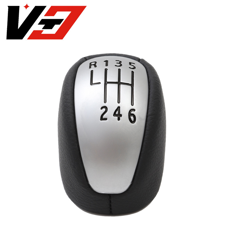 Cross-Border Suitable for Renault Laguna Mk3 Car Gear Head Handle Shift Handball Black Pu Leather Accessories
