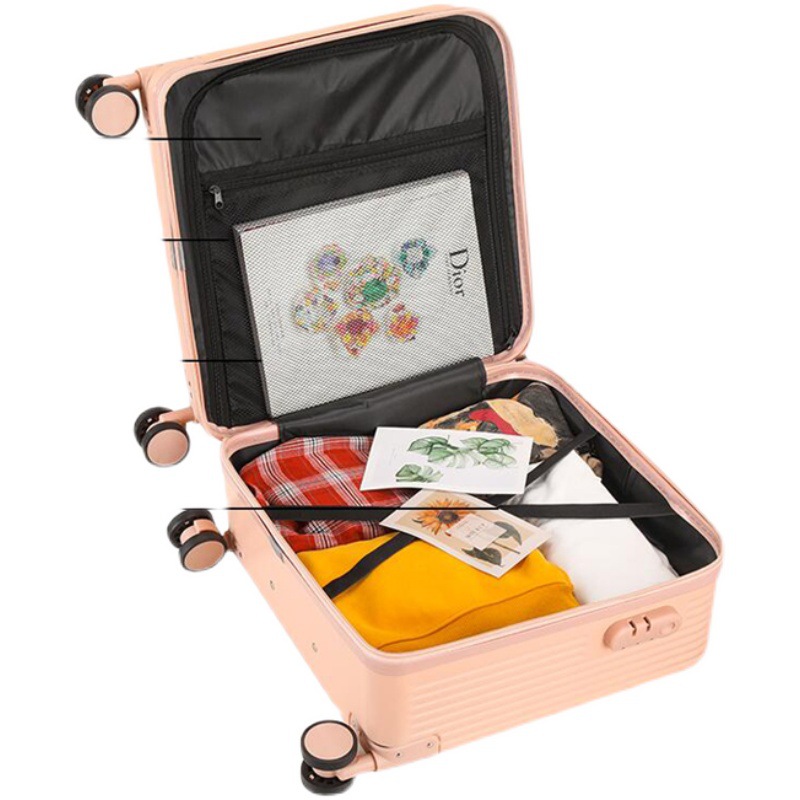 2024 nuevo maleta pequeña maleta de viaje para estudiantes de 20 pulgadas de alto valor rueda universal caja de trolley silenciosa al por mayor