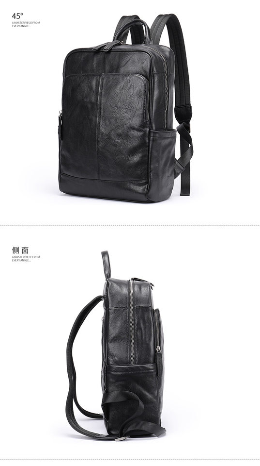 Ba lô nam da bò thật cao cấp phong cách công sở, ba lô đựng máy tính 10 inch — màu đen, Cà phê tự nhiên rơi, Đen tự nhiên, rơi tự do, Nâu cà phê chi tiết 38