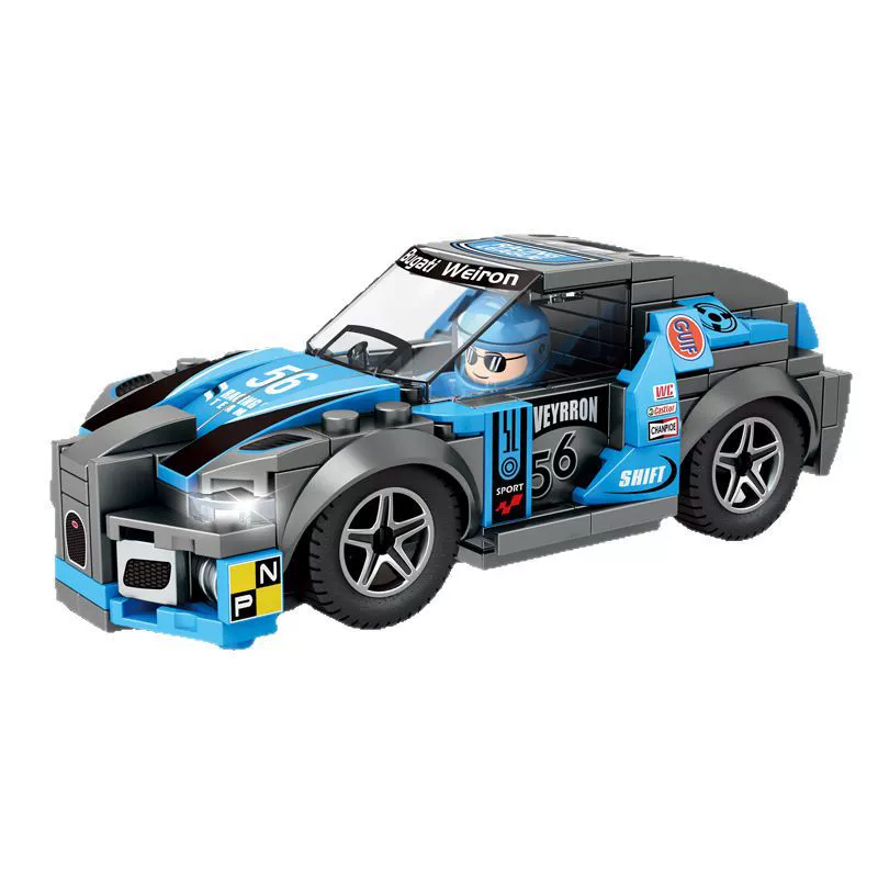 Building Set (Lego-style) Racing & Transport Cars, ABS Plastic, DIY, 80–180 Pieces, Gift