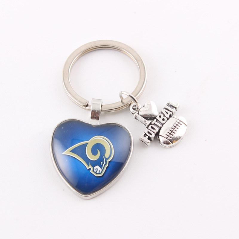 NFL Football Team Logo Keychain I love Football Football Team Keychain