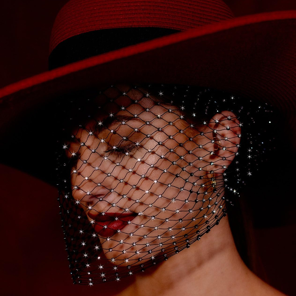 European and American Cross-Border Amazon Popular Flash Diamond Mask Sexy Veil Dinner Nightclub Catwalk Travel Photography Veil