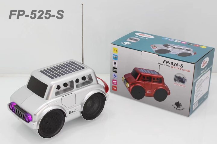Solar Bluetooth sonido retro altavoz de radio Jeep tarjeta USB modelo de automóvil casero al aire libre