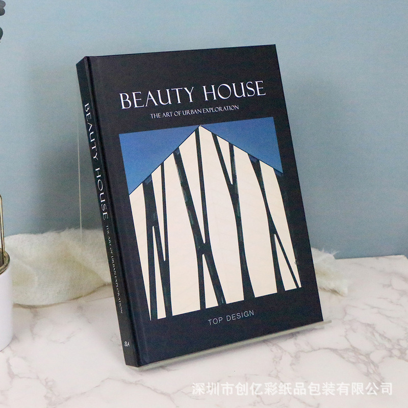 Retro European and American style model room study Hotel Villa decoration flip English photography props book decoration