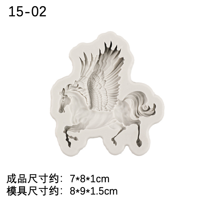 Pegasus alas caballo carrusel unicornio fondant cake chocolate DIY molde de silicona para hornear en stock lot