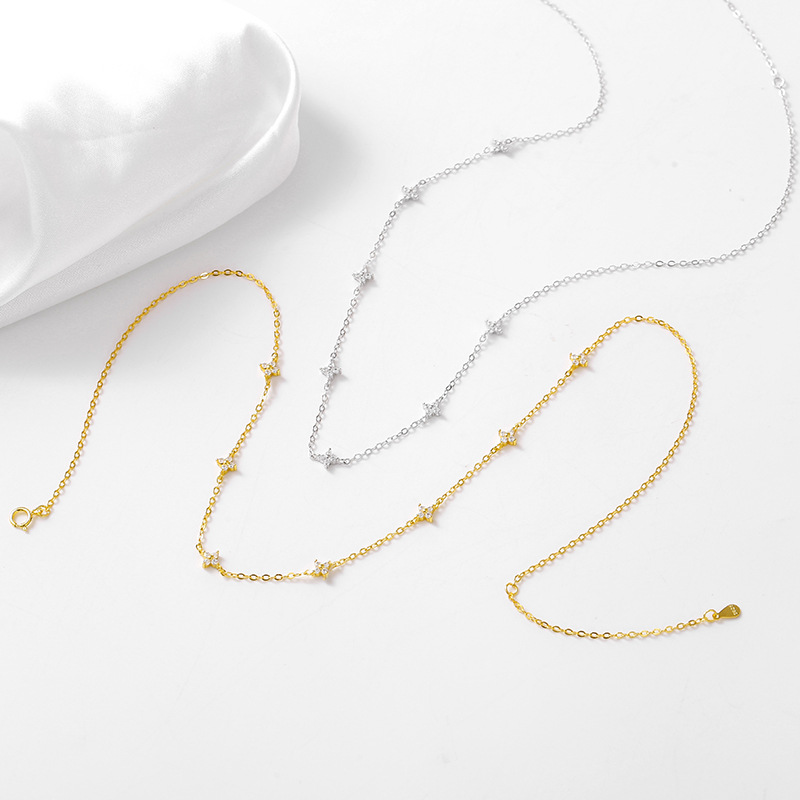 1 Piece 925 Sterling Silver Cross 925 Sterling Silver Cable Chain Necklace display picture 2