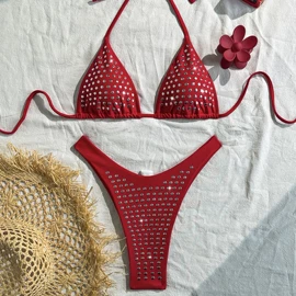 比基尼;三件套泳装