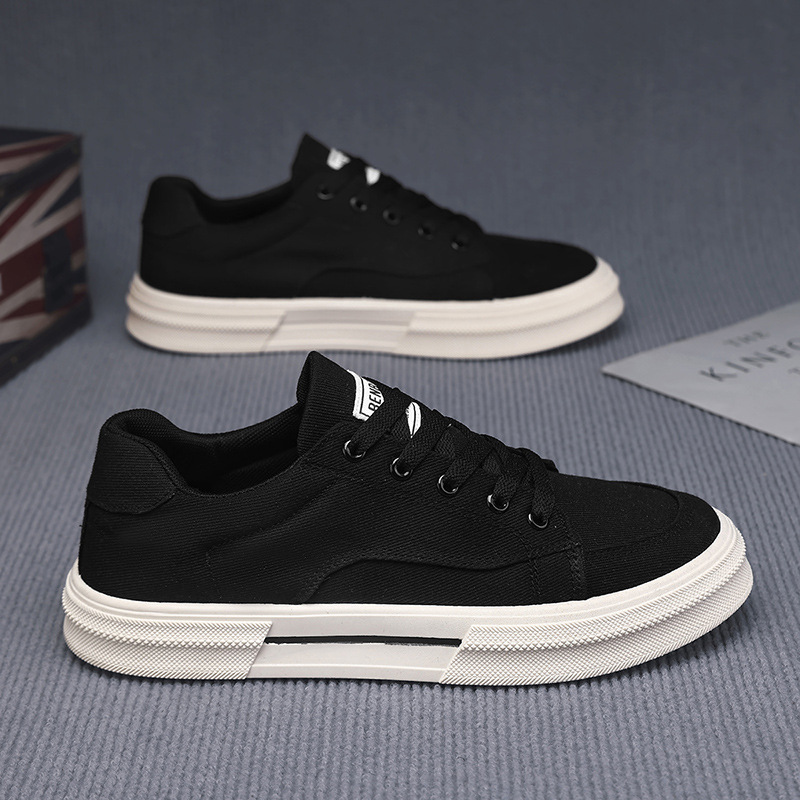 Zapatos de lona zapatos de hombre 2025 nuevo estilo de primavera estilo fino moda ligera y simple personalidad transpirable todo-fósforo zapatillas de deporte casuales