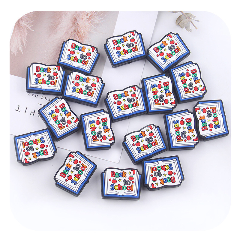 Amazon nuevo libro de dibujos animados para bebés joyas de silicona de goma de silicona creativas DIY tetas cadena de accesorios de cadena