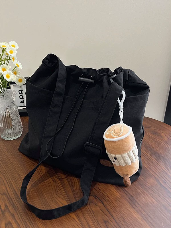 One-Shoulder Nylon Drawstring Bag, Waterproof and Spacious, Adjustable Strap, Lightweight